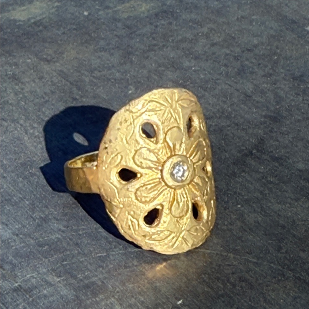 Victoria Cunningham “Lotus Root Diamond Ring”. New in box from Sundance